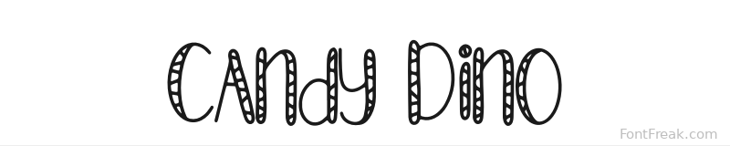 Candy Dino font preview