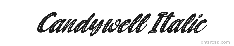 Candywell Italic font preview