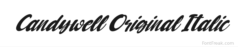 Candywell Original Italic font preview