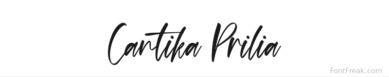 Cantika Prilia font preview