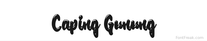Caping Gunung font preview