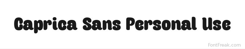 Caprica Sans Personal Use font preview