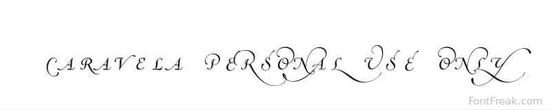Caravela PERSONAL USE ONLY font preview