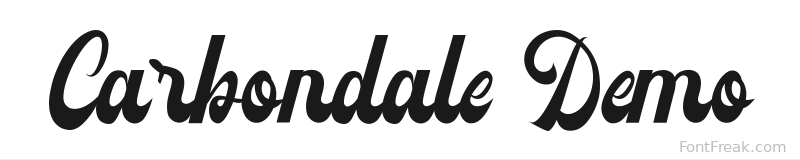 Carbondale Demo font preview