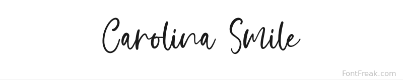Carolina Smile font preview