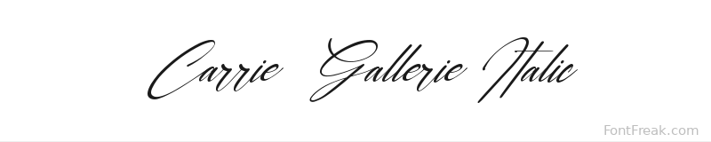 Carrie  Gallerie Italic font preview