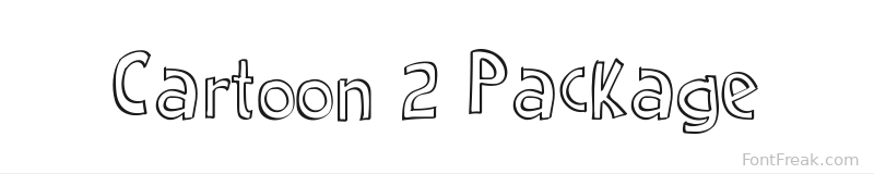 Cartoon 2 Package font preview