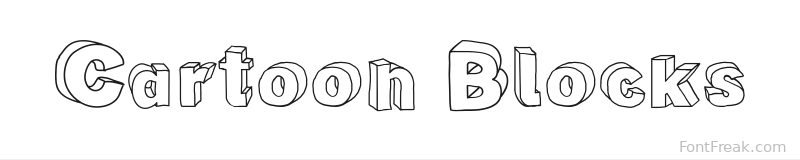 Cartoon Blocks font preview