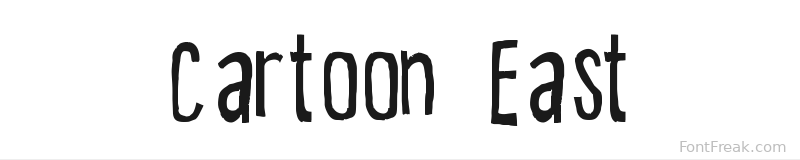 Cartoon East font preview