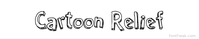 Cartoon Relief font preview