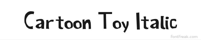 Cartoon Toy Italic font preview