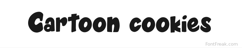 Cartoon cookies font preview