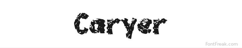 Caryer font preview