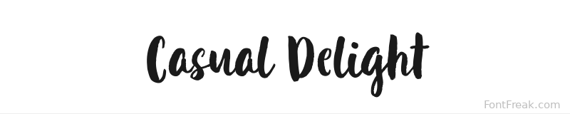 Casual Delight font preview