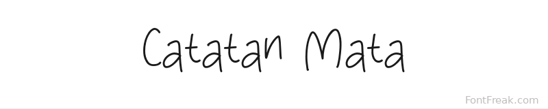 Catatan Mata font preview