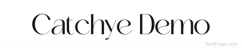 Catchye Demo font preview