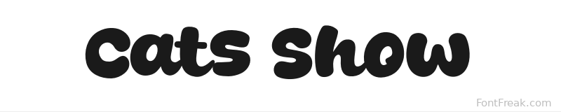 Cats Show font preview