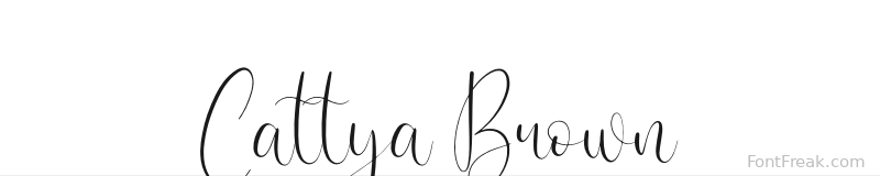 Cattya Brown font preview