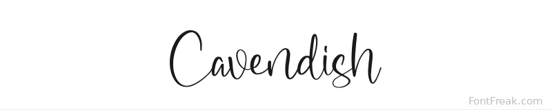 Cavendish font preview