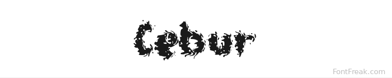 Cebur font preview