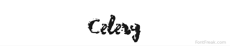 Celery font preview