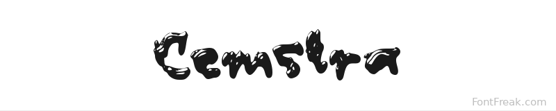 Cemstra font preview