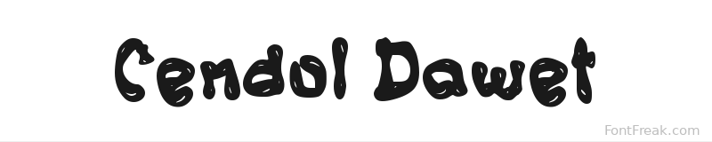 Cendol Dawet font preview