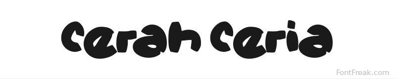 Cerah Ceria font preview