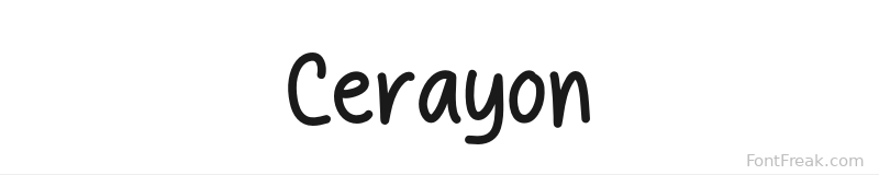 Cerayon font preview