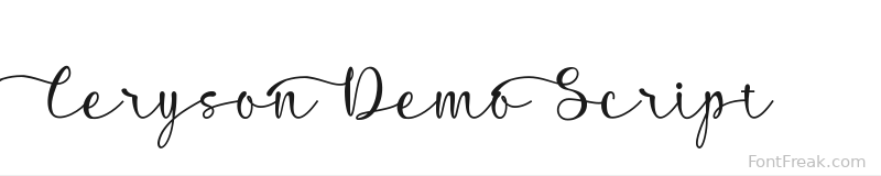 Ceryson Demo Script font preview