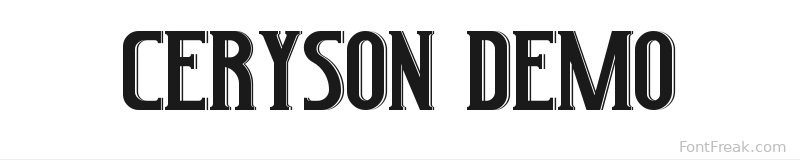 Ceryson Demo font preview