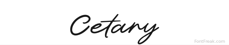 Cetary font preview