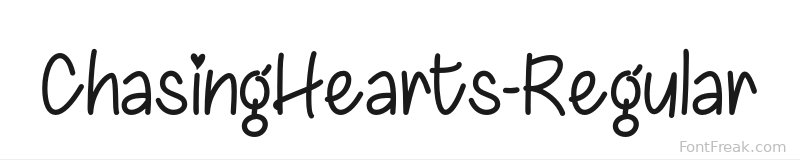 ChasingHearts-Regular font preview