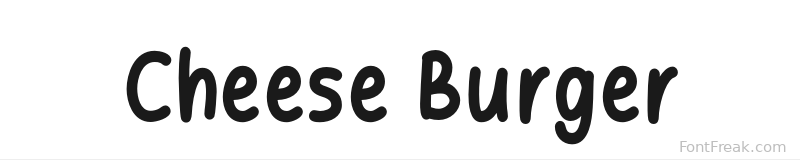 Cheese Burger font preview