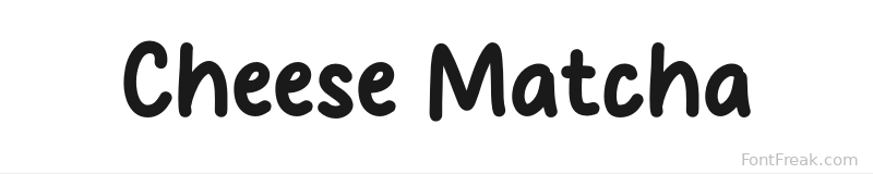 Cheese Matcha font preview