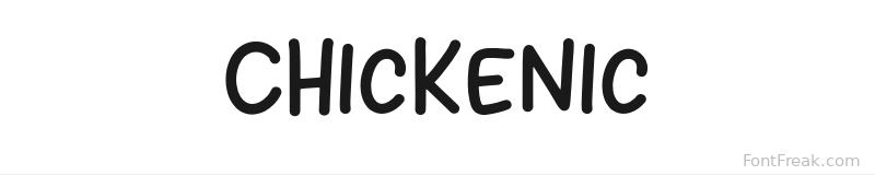 Chickenic font preview