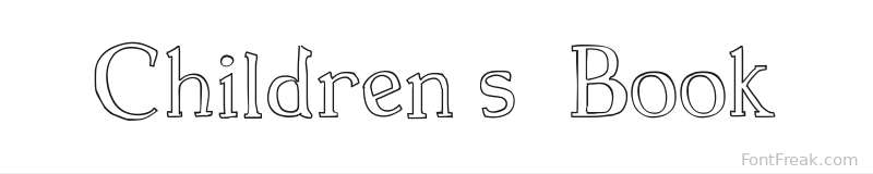 Children s  Book font preview