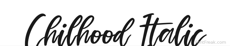 Chilhood Italic font preview
