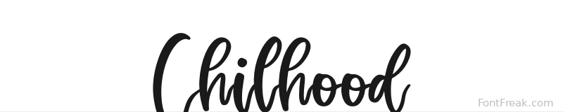 Chilhood font preview