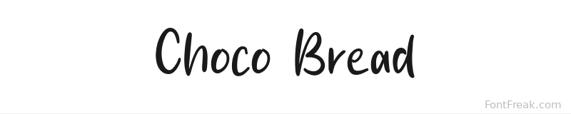 Choco Bread font preview