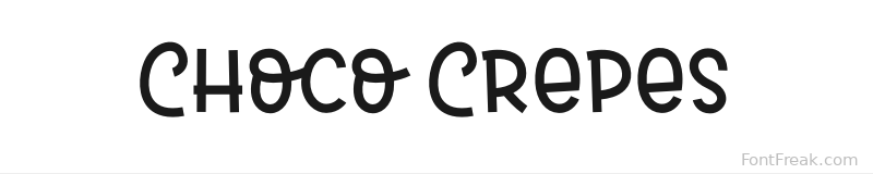 Choco Crepes font preview