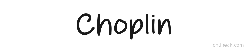 Choplin font preview