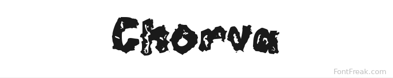 Chorva font preview