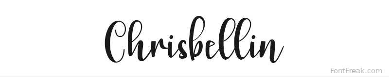 Chrisbellin font preview