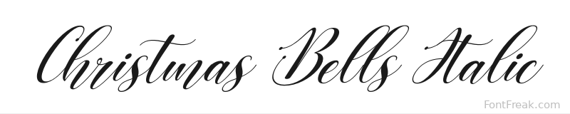 Christmas Bells Italic font preview