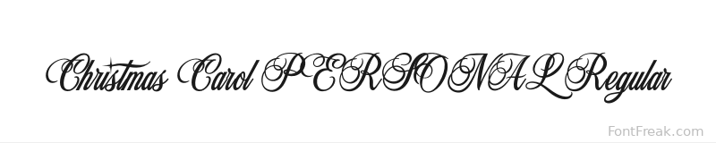 Christmas Carol PERSONAL Regular font preview