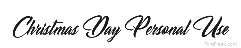 Christmas Day Personal Use font preview