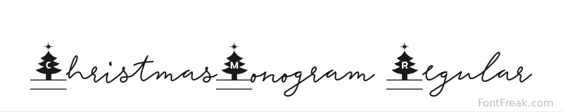 ChristmasMonogram-Regular font preview