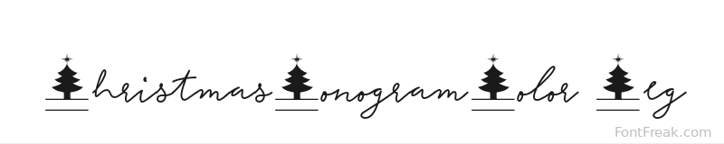 ChristmasMonogramColor-Reg font preview