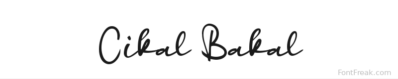 Cikal Bakal font preview